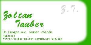 zoltan tauber business card
